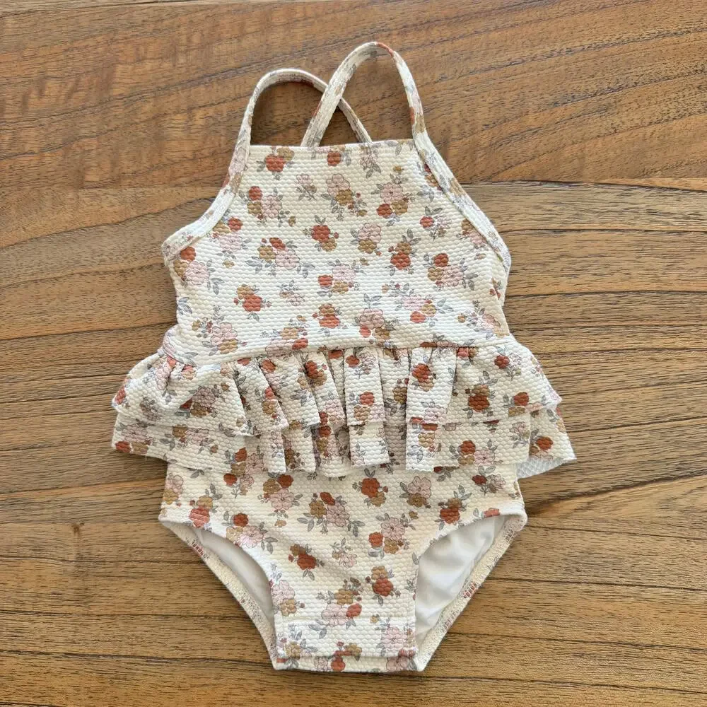 Quincy Mae Ruffled One-Piece Swimsuit - Size 3-6 months